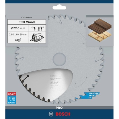 Bosch List krožne žage Optiline Wood Ø 210 mm x 28 mm x 30 mm zob 48