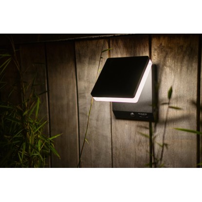 Lutec Sončna zunanja LED-svetilka Moze 1000 lm 19,5 x 14 x 15 cm črna mat