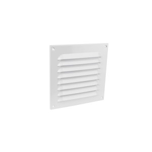 Pokrivna rešetka aluminij 200 mm x 200 mm bela