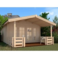 Weka Vikend hiška 137 B Vel. 1 380 cm x 500 cm od tega 200 cm pokrite terase