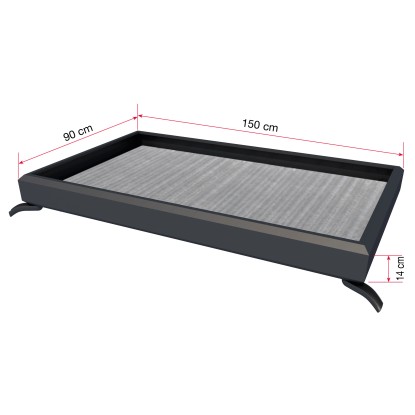 Gutta Pravokotni nadstrešek za vhod aluminij antracit 150 cm x 90 cm