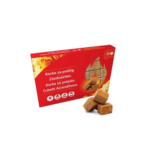 Bio kocke za podžig v kartonski škatli 32 kock