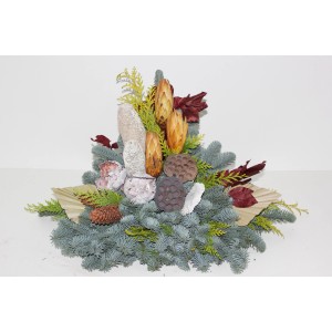 Nagrobni šopek Nobilis, pribl. 60 cm, naravne barve