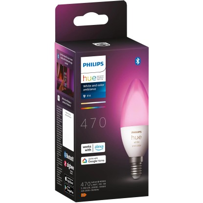 Philips Hue E14 Enojno pakiranje White & Color Ambiance 470 lm