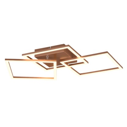 Reality Stropna LED-svetilka Trail 1-plamenska Coffee 52,6 cm x 52,6 cm