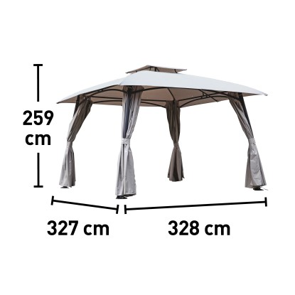 Paviljon Granisle sivi 327 cm x 328 cm
