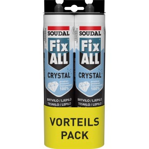 Soudal Montažno lepilo Fix ALL Crystal 2 x 290 ml