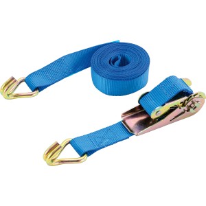 LUX-TOOLS Privezni trak z ragljo dvodelni dvojni koničasti kavelj 25 mm x 5 m