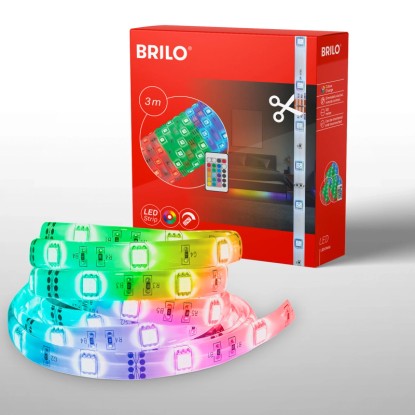 Briloner Gibljiv LED-trak 3 m samolepilen večbarven