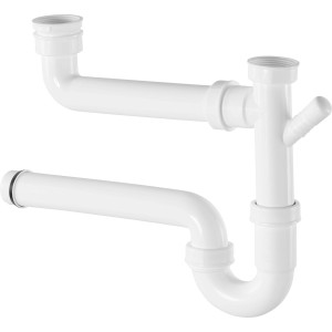 Dvojni cevni sifon 44,8 mm (G 1 1/2) Bela