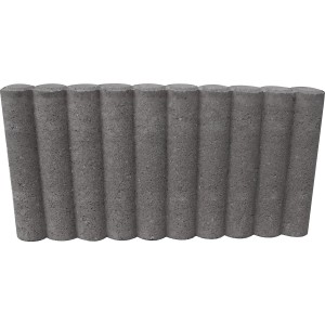 Palibord Robnik z okroglo palisado siv 25 cm x 50 cm x 6 cm