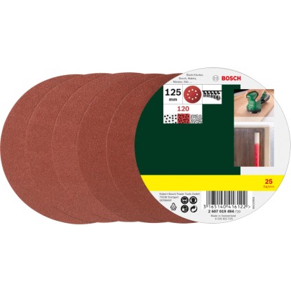 Bosch Set brusilnih listov za ekscentrični brusilnik K120 Ø 125 mm 25 kosov