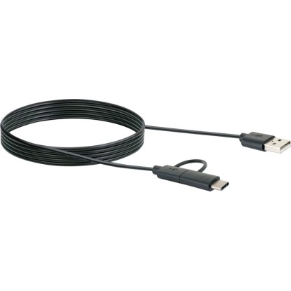 Schwaiger USB sinhr. in polnilni kabel USB 3.1 tip C/USB 2.0 Micro B črni 1 m