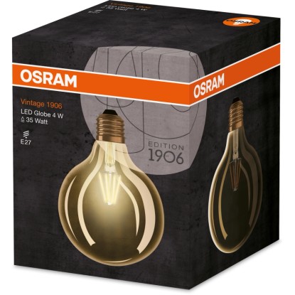 Osram LED-sijalka z nitko 1906 okrogle oblike E27/4 W (410 lm) topla b