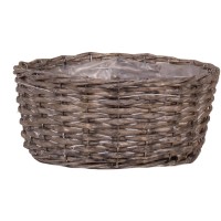 Skleda iz vrbovja Ø 25 cm x 11 cm sive barve