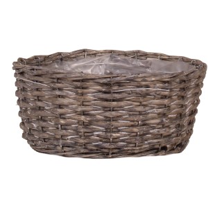 Skleda iz vrbovja Ø 25 cm x 11 cm sive barve