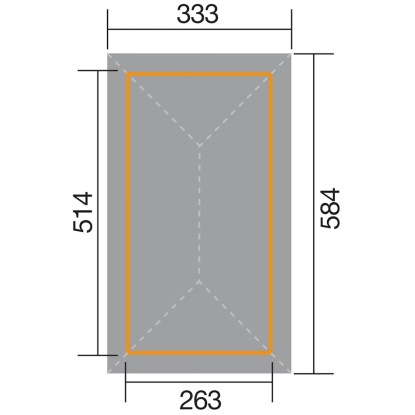 Weka Vrtna uta Paradies B Vel. 1 tlačno impregnirana 584 cm × 333 cm
