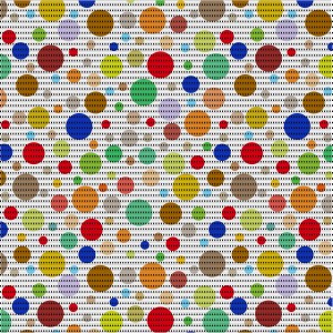 Kopalniška talna podloga Modern Bubbles širine 65 cm metrsko blago