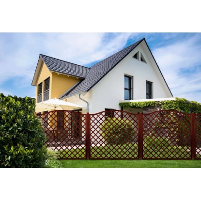 Element ograje za zasebnost Pergola rjav 180 cm x 60 cm FSC