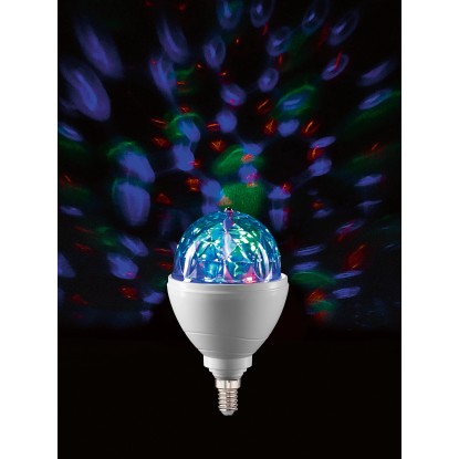 Disko LED žarnica RGB E14