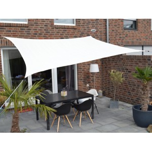 Floracord Štirikotno sončno jadro HDPE belo 250 cm x 300 cm