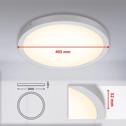 Briloner LED stropna in stenska svetilka Fire mat kromirana 24,5 W