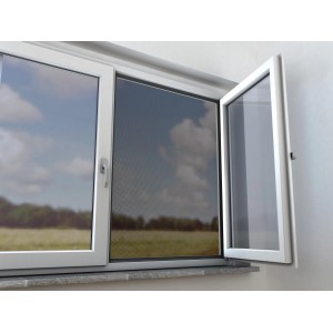 Okno z mrežo iz steklenih vlaken 130 cm x 150 cm Antracit