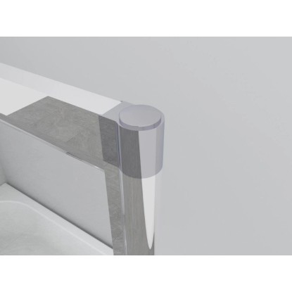 Aurlane zložljiva stena za kad Silver Comfort 166,4 x 140 cm krom 3-krilna