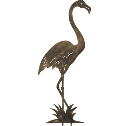Vrtni okrasek na palici Flamingo 90 cm Zlat
