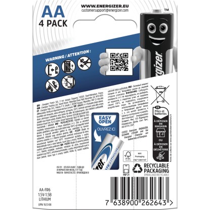 Energizer Ultimate Litijeva baterija AA Mignon 4 kosi