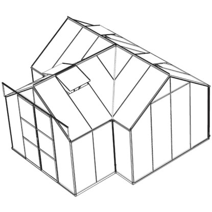 Vitavia rastlinjak Sirius ESG 3 mm Smaragden 13 m² s temeljem