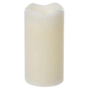 LED sveča Ø 7 cm x 13 cm rustikalna bež