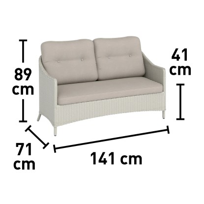 Gulfport Sedežna garnitura iz ratana 4-delna siva