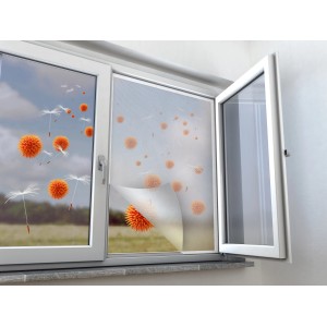 Zaščitna mreža proti cvetnemu prahu za okna 110 cm x 130 cm antracitna