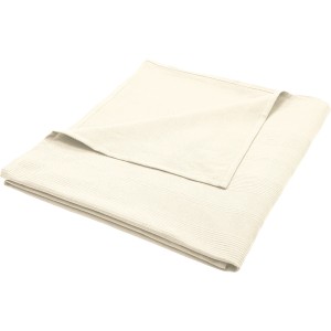 Bombažna odeja 140 cm x 210 cm Bela