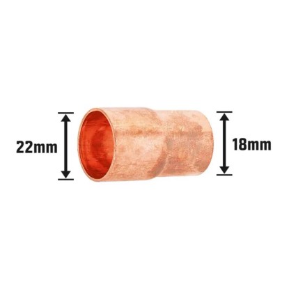 Spajkan reducirni nastavek Ø 22 mm x Ø 18 mm Baker