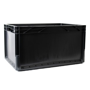 Eurobox-System Zaboj s polnimi stenami 60 x 40 x 32 cm črn