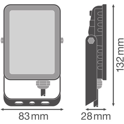 Ledvance Zunanji reflektor Floodlight Essential 10 W črna 13,2 x 8,3 cm