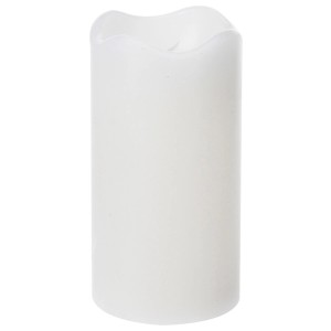 LED sveča Ø 7 cm x 13 cm bela