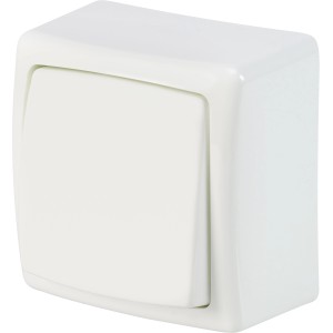 Nadometno menjalno stikalo kremno-belo