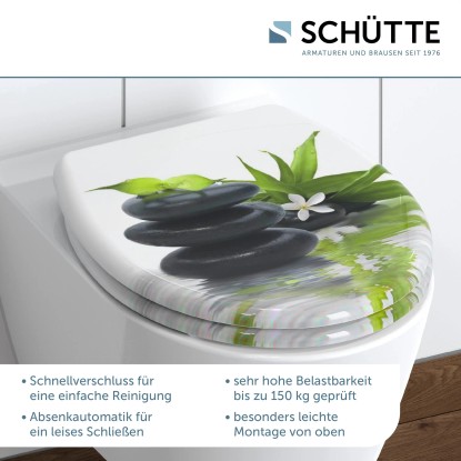 WC-deska Schütte Jasmin duroplast avtomatsko spuščanje hitro odpenjanje
