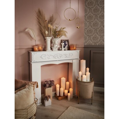 Svečnik Modern Antique 15,1 cm x 6,7 cm x 7,2 cm beli