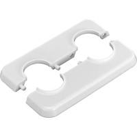 LUX-TOOLS Poklopna rozeta Bela dvojna 22 mm