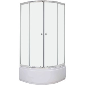 Sanotechnik Polkrožna tuš kabina z visoko kadjo DB3510C 90 cm x 90 cm x 195 cm