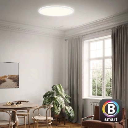 Brilo Stropna LED-svetilka Slim S B-Smart Panel zatemnitvena bela 22 W
