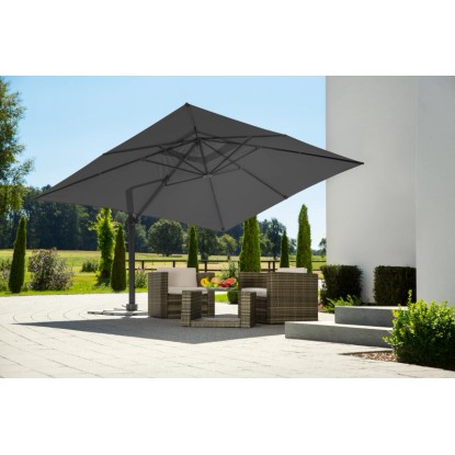 Schneider Konzolni senčnik Rhodos Grande 400 cm x 300 cm antraciten z ročico