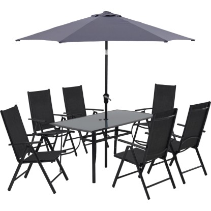 Sedežna garnitura Townsville 8-delna aluminij antracit