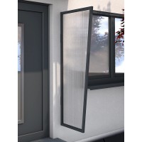 Gutta Stranska obloga za B2 PC prozoren antracit 175 cm x 60 cm x 45 cm