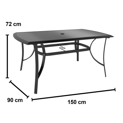 Garnitura vrtnega pohištva Travessa 8-delna iz aluminija siva