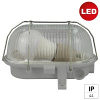 e2 elektro Ovalna LED-svetilka z žično košarico siva 17,5 cm 12,5 cm x 11 cm